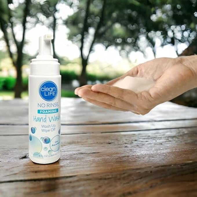 No Rinse NO-RINSE FOAMING HAND WASH, 8 FL OZ: THE ORIGINAL NO-RINSE FORMULAS, SIMPLY WASH UP AND WIPE OFF TO LEAVE HANDS CLEAN AND REFRESHED WHEREVER YOU GO - Image 5